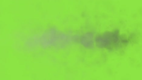 abstract smoke patterns evolving over green backdrop.