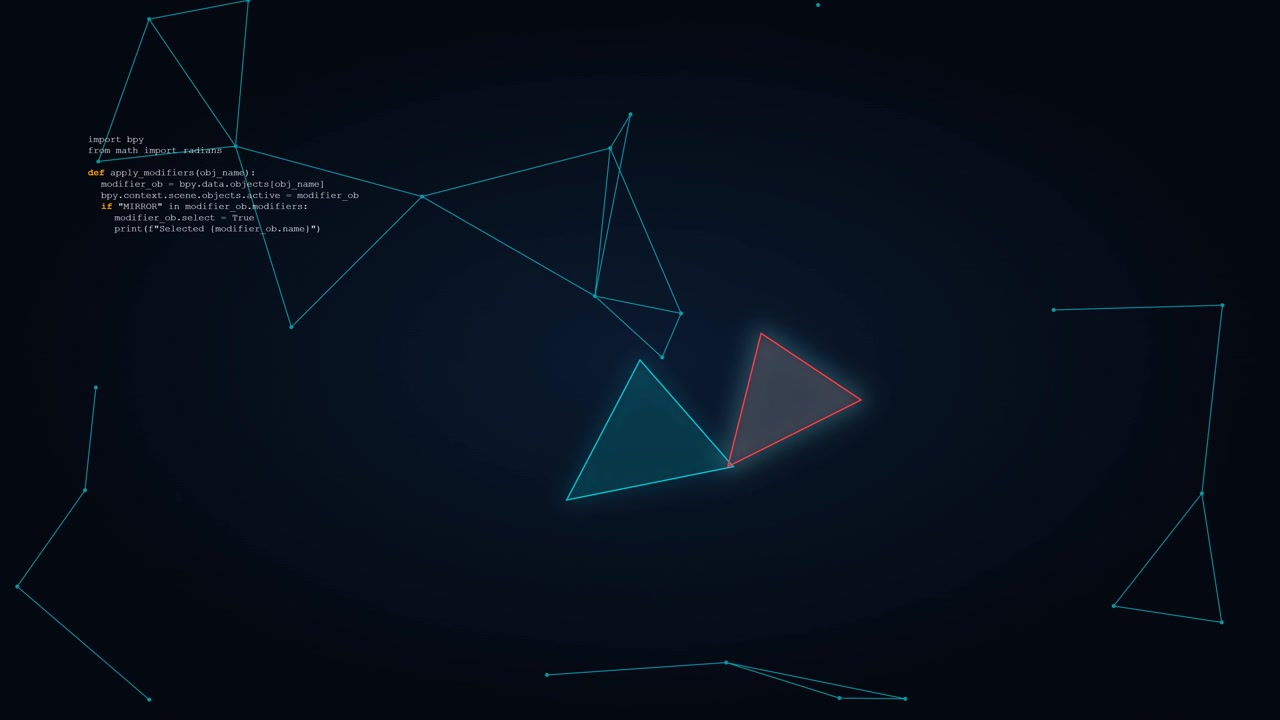 Abstrakt Digital Netværksvisualisering med Python-kodeoverlejring