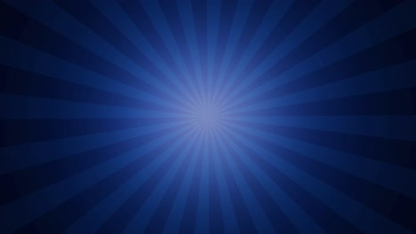 rotating blue burst of light on a dark blue background - light beams from the center, retro background