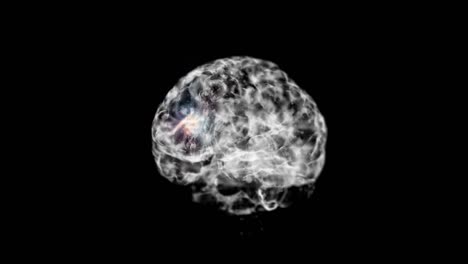 the brain of neuron system black loop