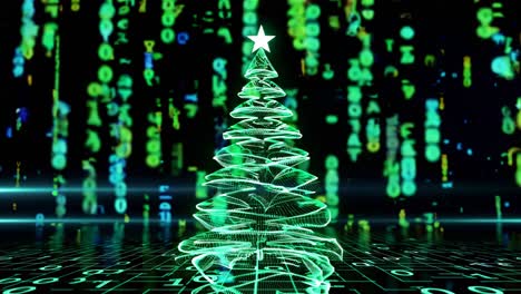 abstract digital christmas tree