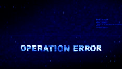 operación de error texto ruido digital contracción glitch distorsión efecto de error animación de bucle.