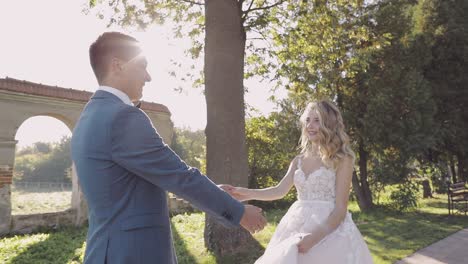 Wedding-couple.-Lovely-groom-and-bride.-Happy-family.-Man-and-woman-in-love