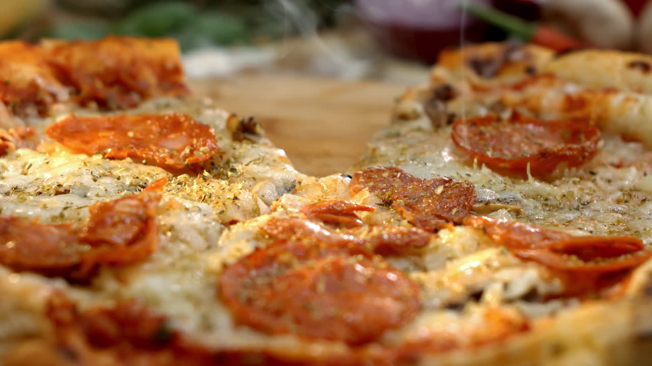 Close-up of Pepperoni Pizza