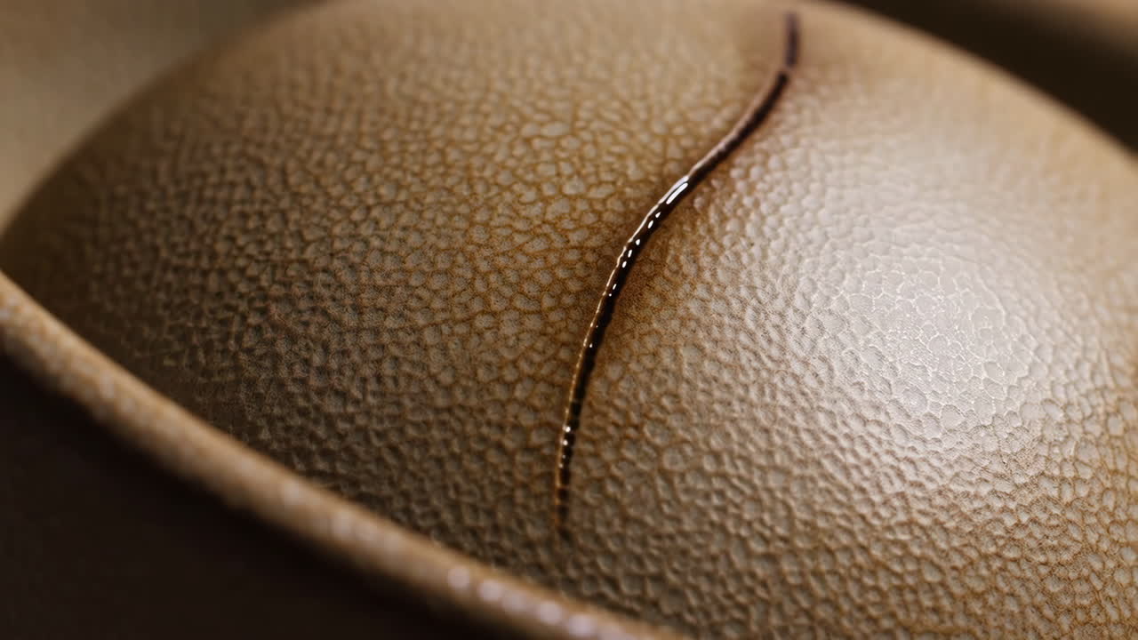 Close-up of Cracked Leather Texture