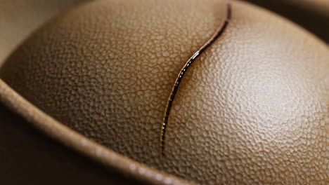 close-up of cracked leather texture
