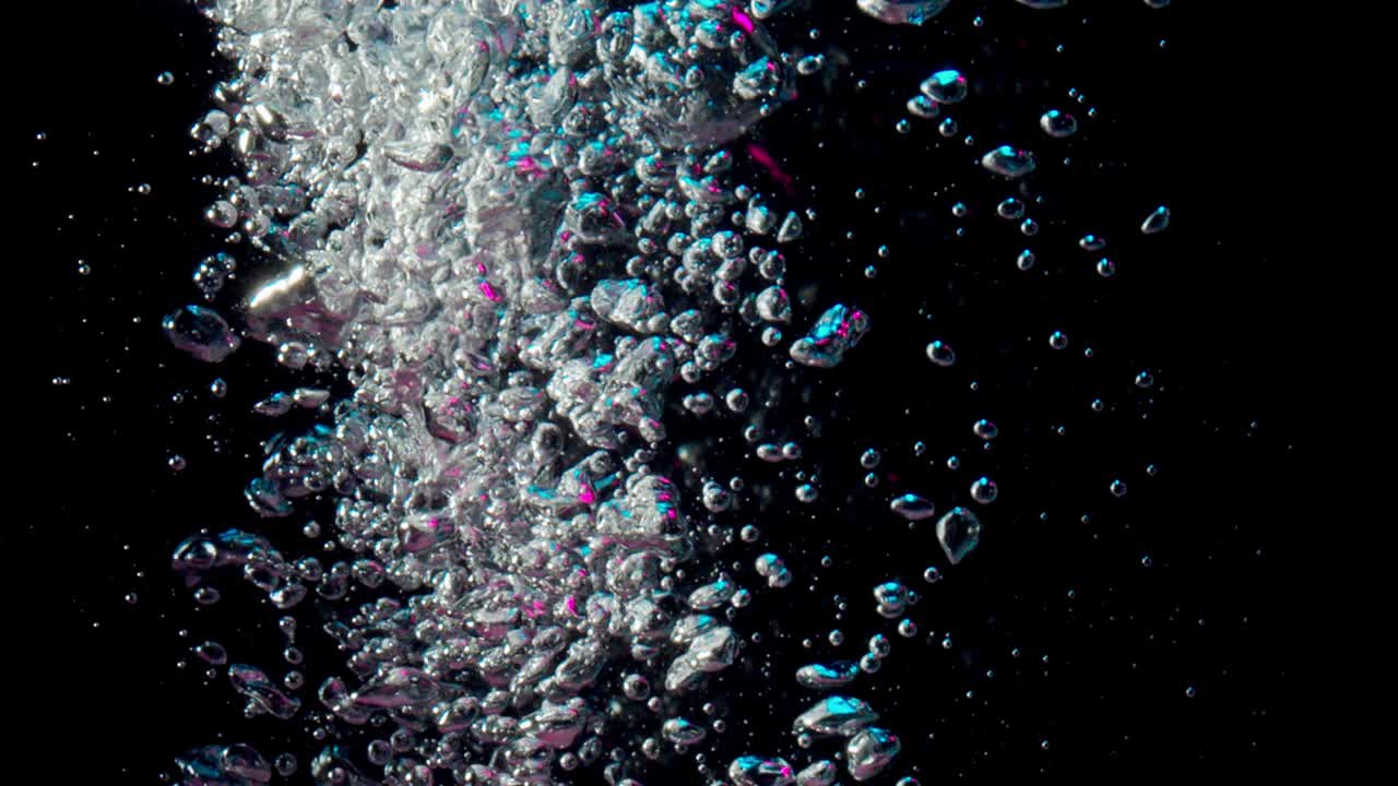 Colorful Bubbles a Black Background