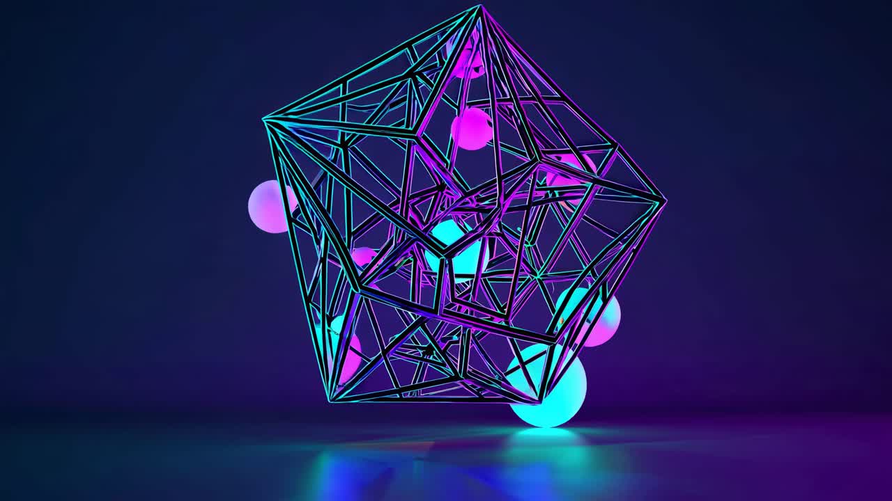 estructura geométrica de neón