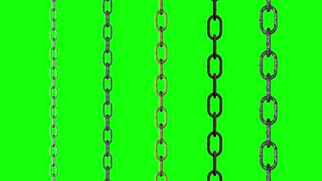 5 types metal chains work green screen