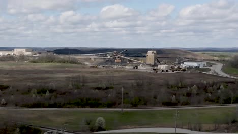 Coal-mill-in-southern-Indiana-with-drone-wide-shot-moving-forward