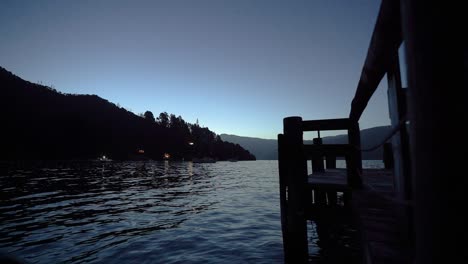 evening to night time lapse of serene seaside of canvastown, new zealand