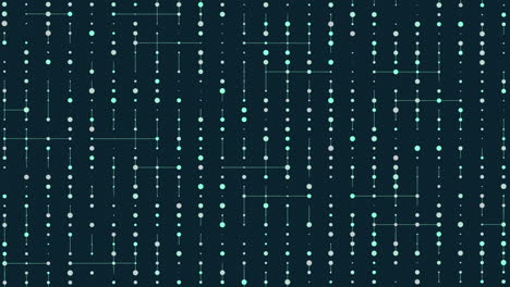 symmetrical grid of white dots on dark blue background