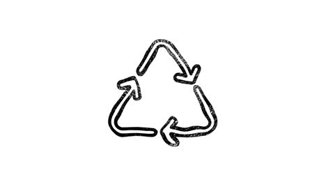 recycling icon in hand draw style. motion graphics