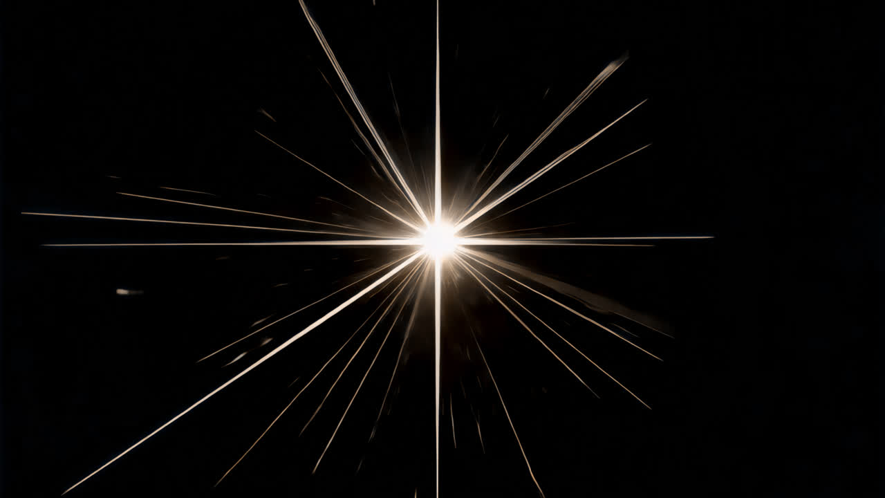 Radiant burst of golden light animated overlay, transparent 4K video, alpha channel, ProRes 4444