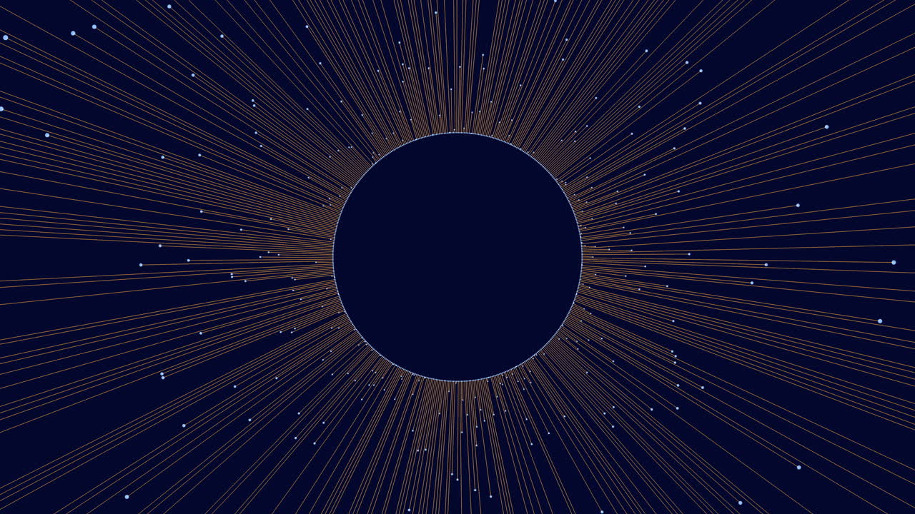 빛나는 스타버스트: 천상의 점과 함께 복잡한 원형 패턴