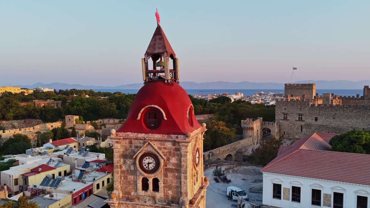 Rhodes Clock Tower and Historic Architecture