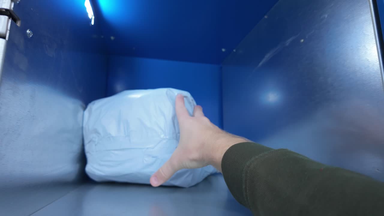 Modern concept of automated delivery showing future city technology interaction