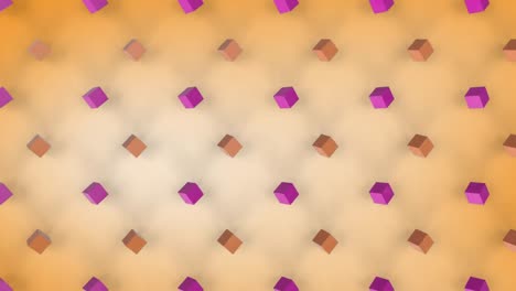 Moving-3d-pink-and-orange-cubes