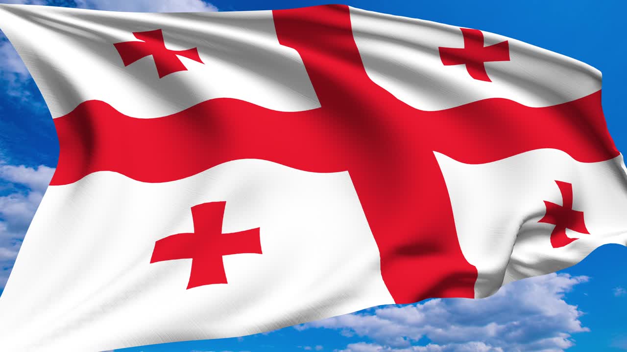 흐린 하늘에 대한 조지아의 발 (알파 채널, 루프 가능)