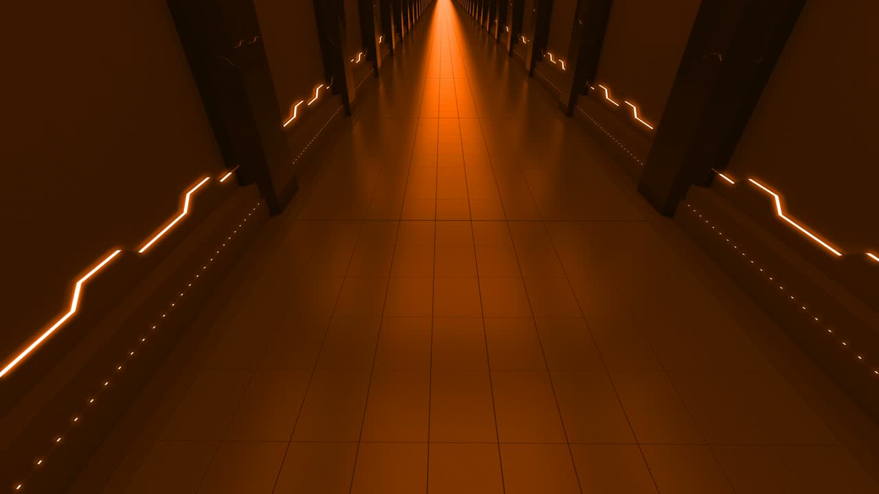 Tunnel corridoio astratto tecnologico in loop