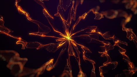 animación de una red brillante de conexiones sobre un fondo oscuro