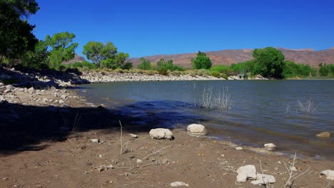 southwest usa and nevada lakeside morning view