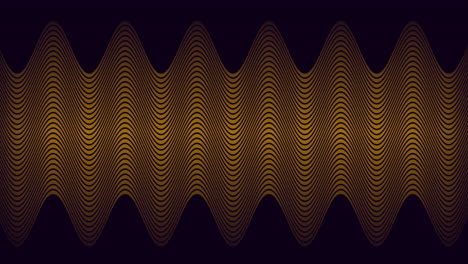 animation of thin brown parallel curved zigzag lines slowly scrolling over black background