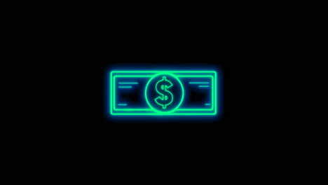 neon sign of the american dollar bill