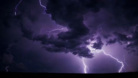 dramatic lightning storm