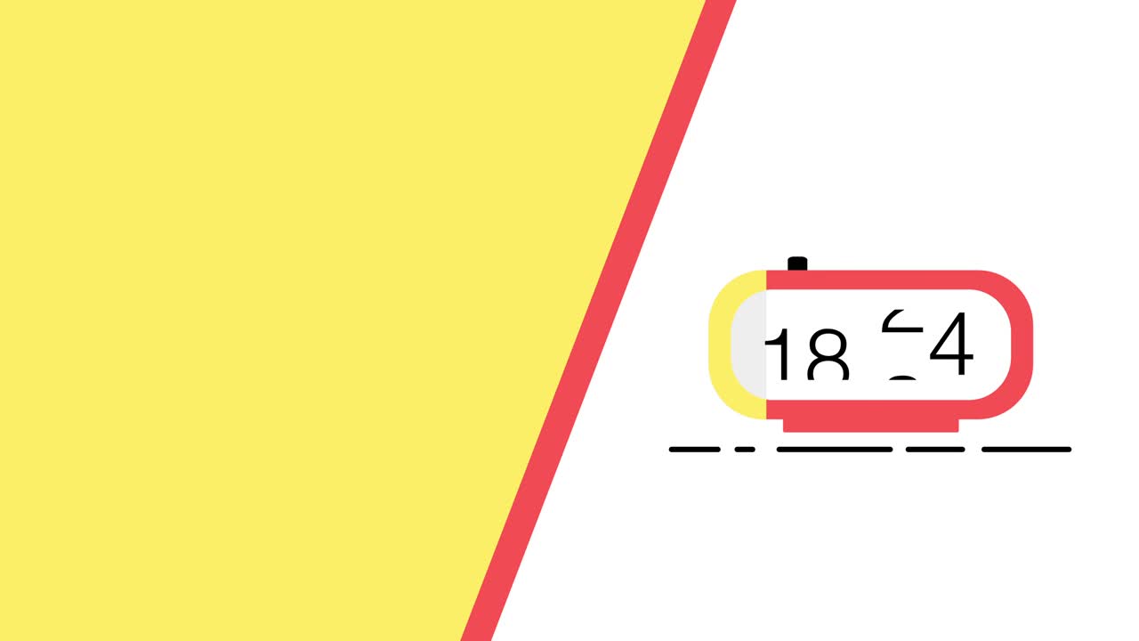 카 알람 시계 디자인의 4k 비디오