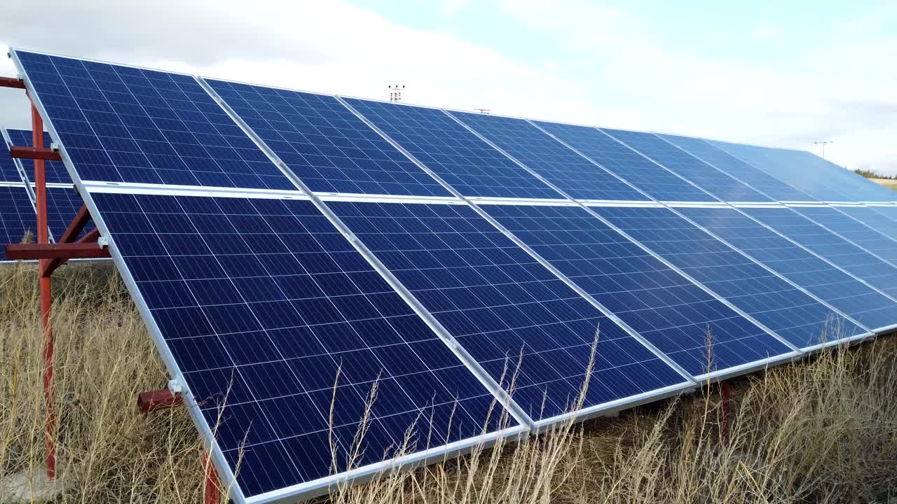 paneles solares almacen de metraje de vídeo