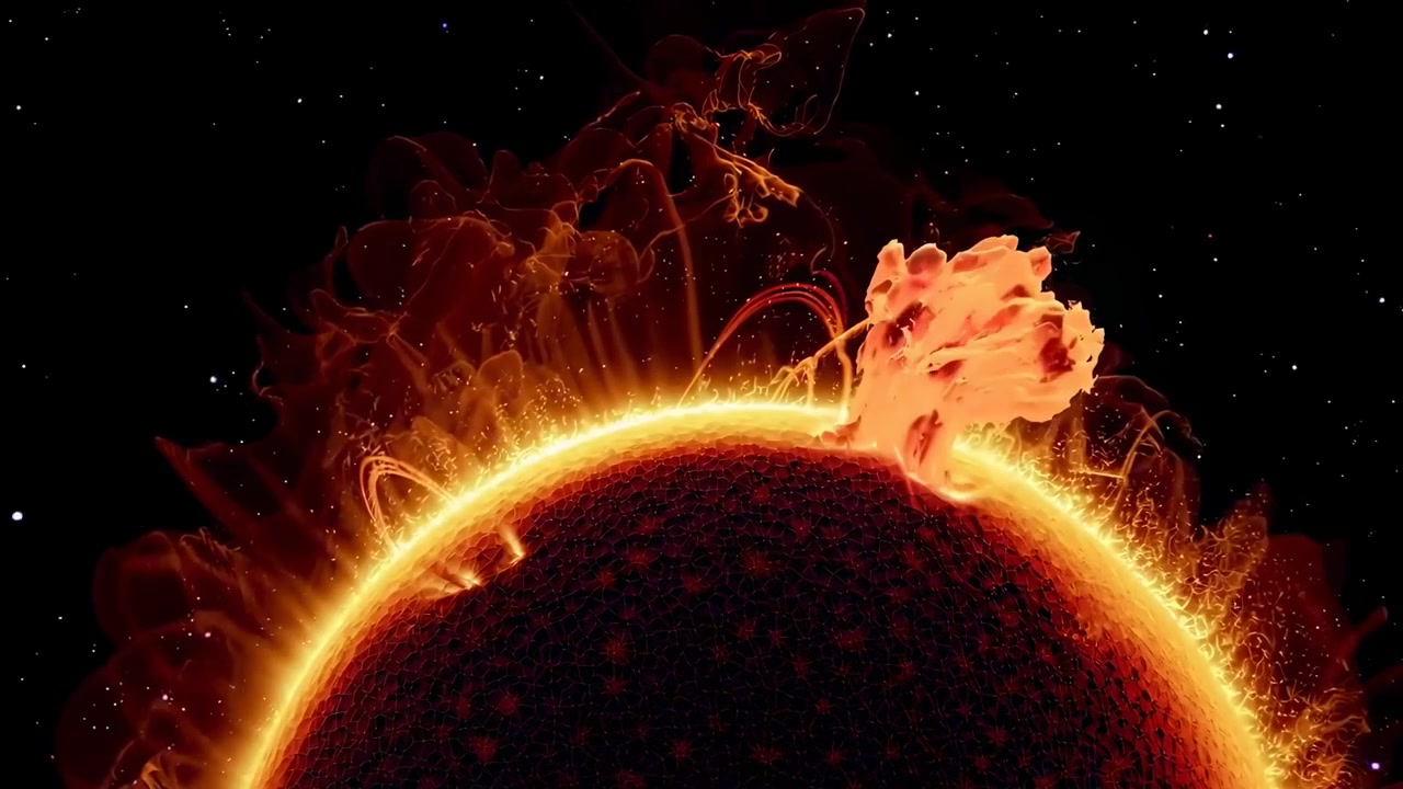 Massive Solar Flare Erupting from the Surface of the Sun
