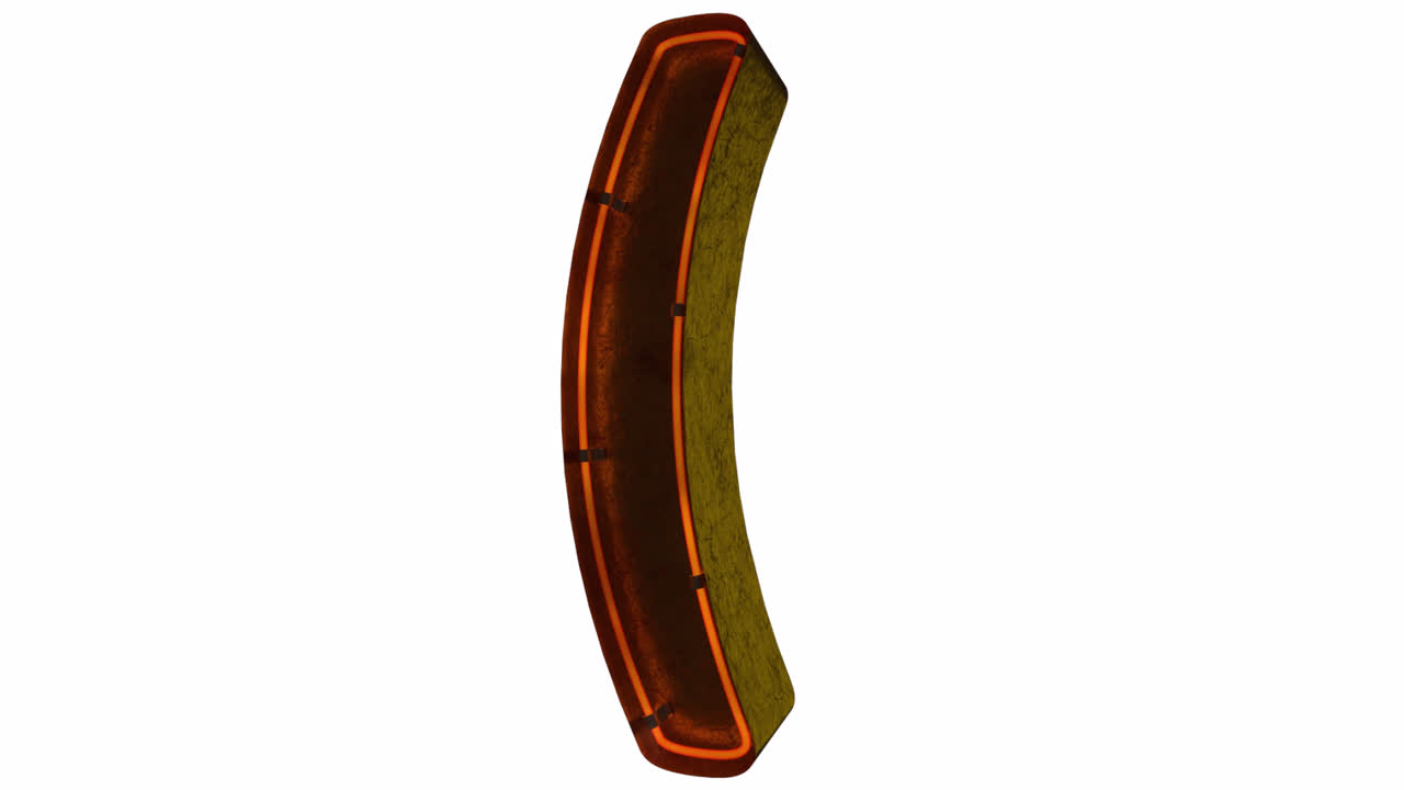 Animated Left Parenthesis Symbol with Flickering Neon Light