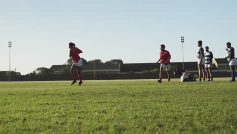 young adult female rugby match