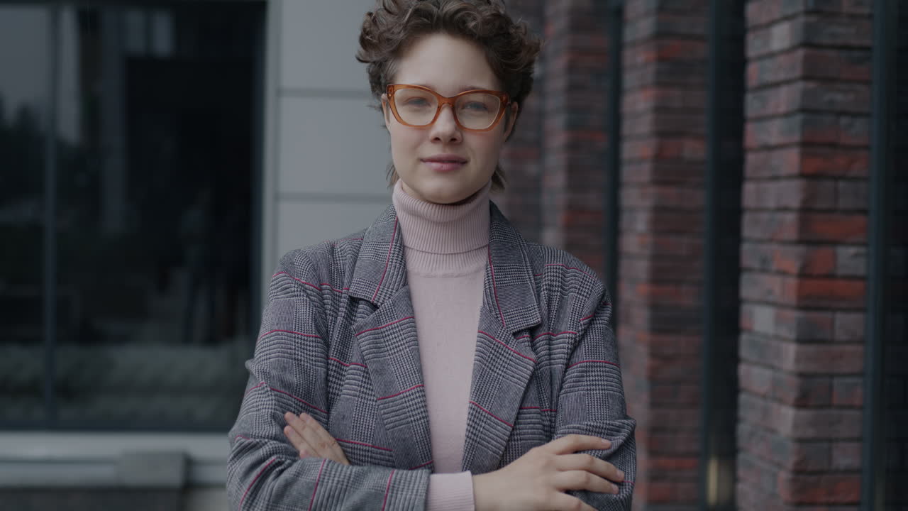 Confident Woman in Urban Setting