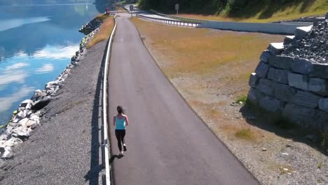 Woman-jogging-outdoors