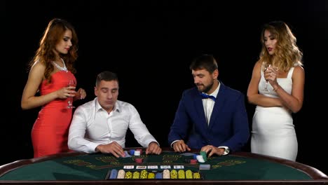 poker game at casino table