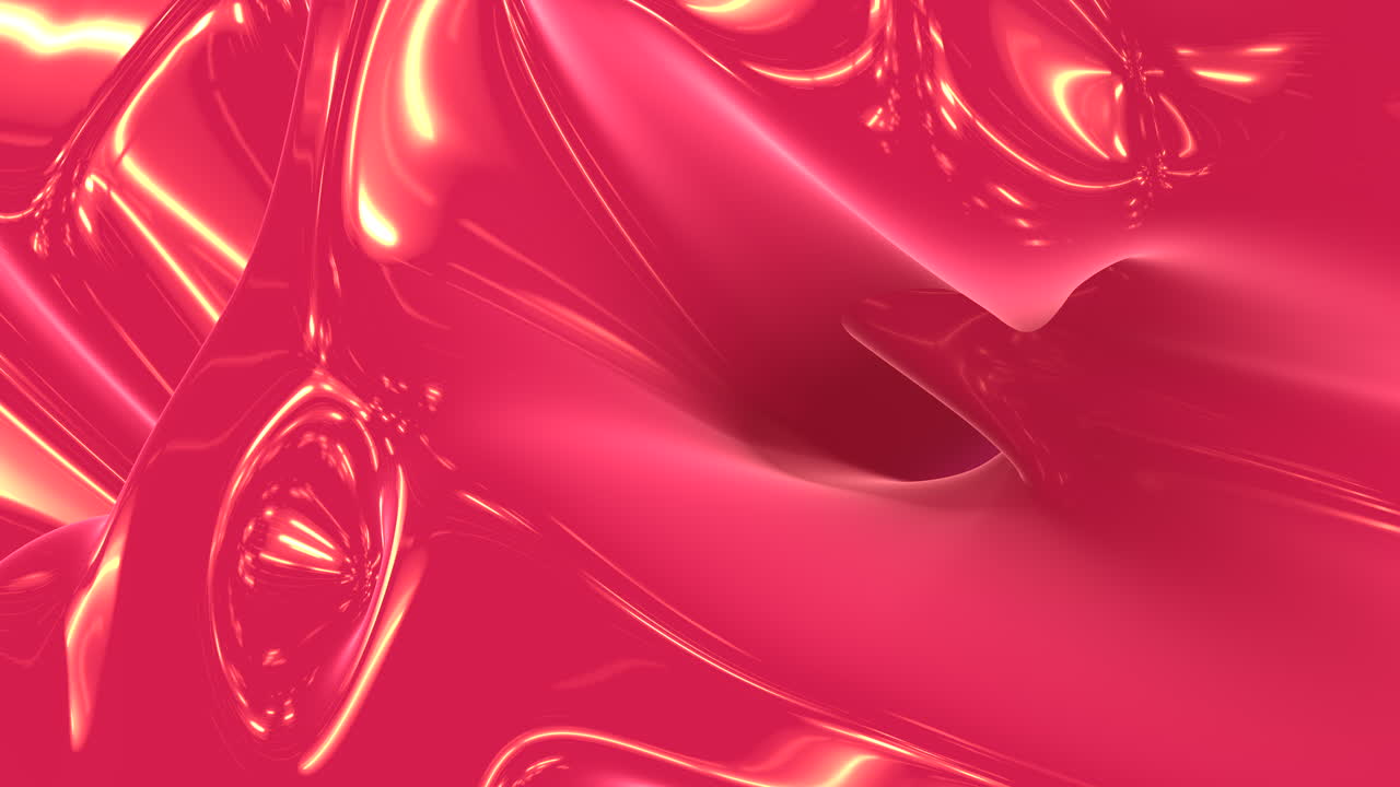 líquido rojo vibrante con burbujas y forma azul intrigante