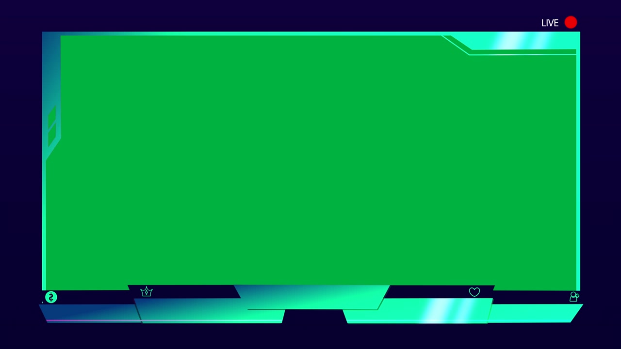 Overlay Live Stream Gaming dengan Latar Belakang Green Screen