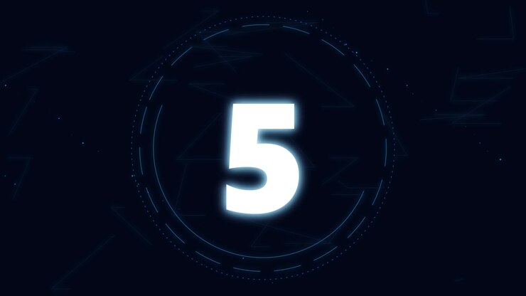 Digital Countdown Timer with Futuristic HUD Elements
