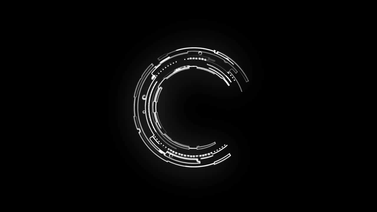 Abstract seamless Happy Birthday 4K video animation. Video animation of glowing neon abstraction blue white Happy birthday on a black background.