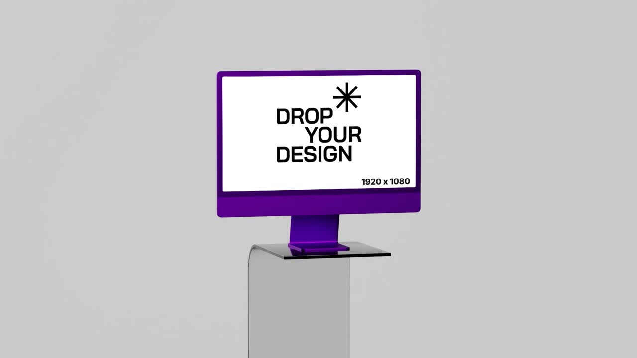 Maqueta de pantalla de monitor