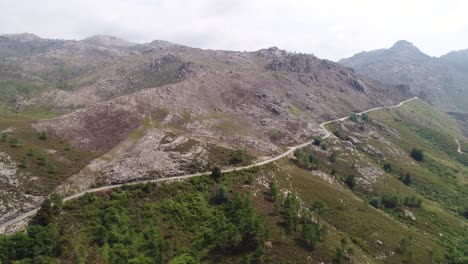 Serpentine-Road-in-High-Mountain-Aerial-View