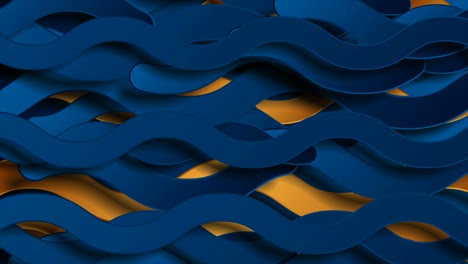 blue and golden waves abstract futuristic motion background