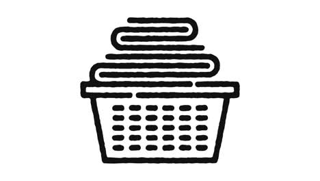 세탁 아이콘 애니메이션 영상 및 알파 채널