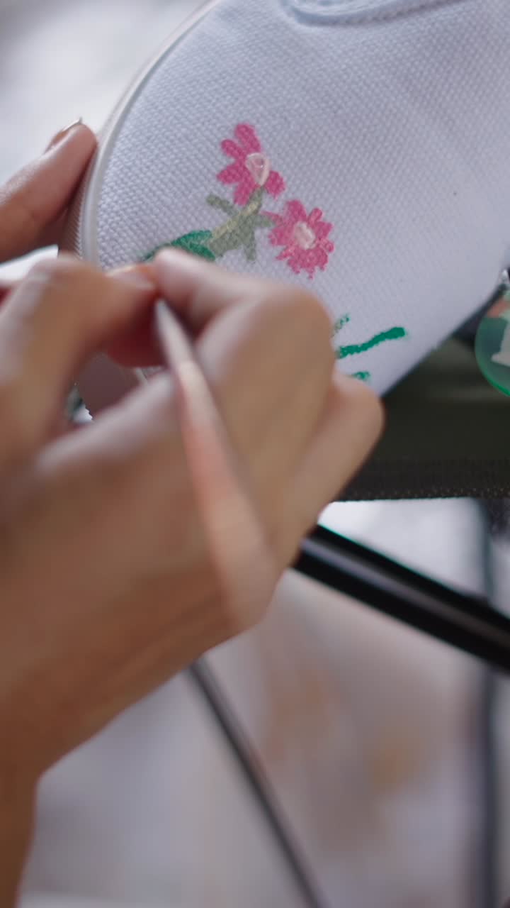Embroidery of flowers
