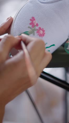 embroidery of flowers