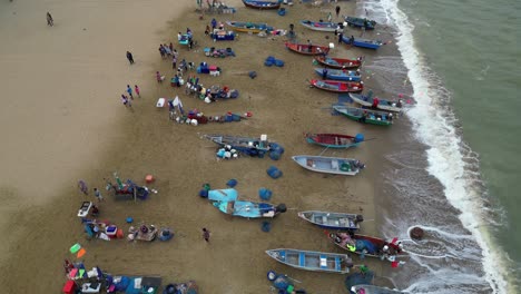 jomtien, thailand morning beach seafood market