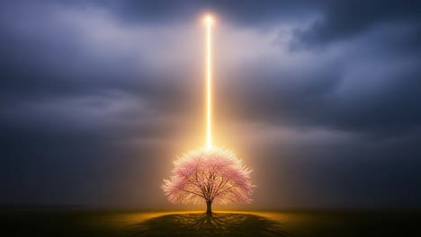 a beautiful tree bathed in ethereal light: exploring the mystical illumination that transforms nature in a captivating moment of serenity and wonder