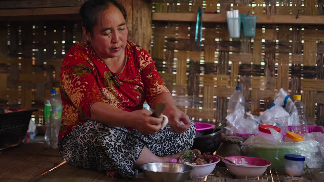 Woman preparing food indoors